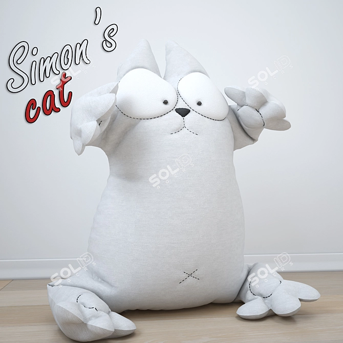 Saimon's Cat Plush Toy 3D model image 1