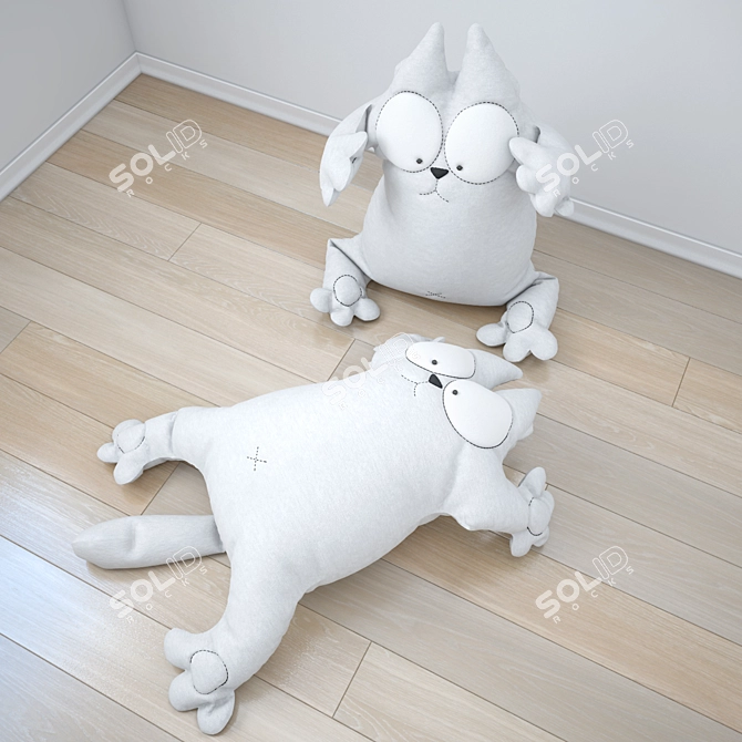 Saimon's Cat Plush Toy 3D model image 3