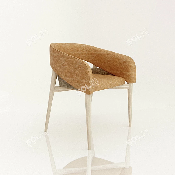 Dino Chair: A Dinosaur-inspired Seating 3D model image 1