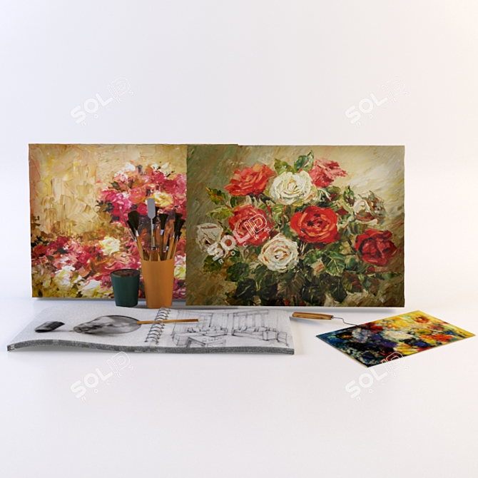 Creative Artist Set 3D model image 1