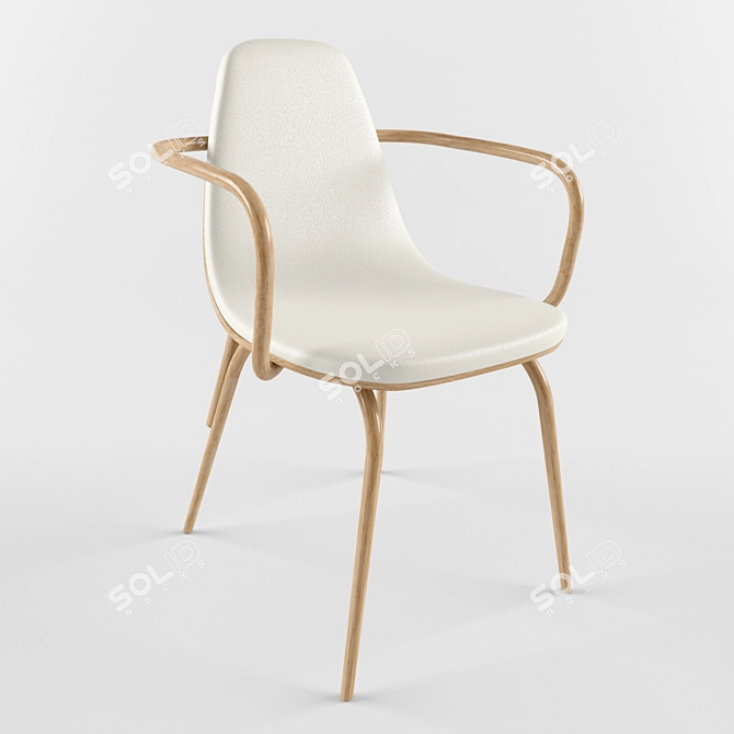 Ton Tram Chair: Classic Design with Bentwood Twist 3D model image 3