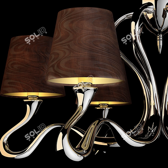 Confuso Modern Chandelier - 6 Lights 3D model image 2