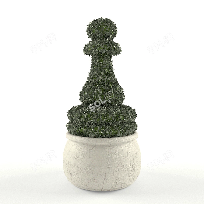 Title: Chess Topiary 3D model image 1