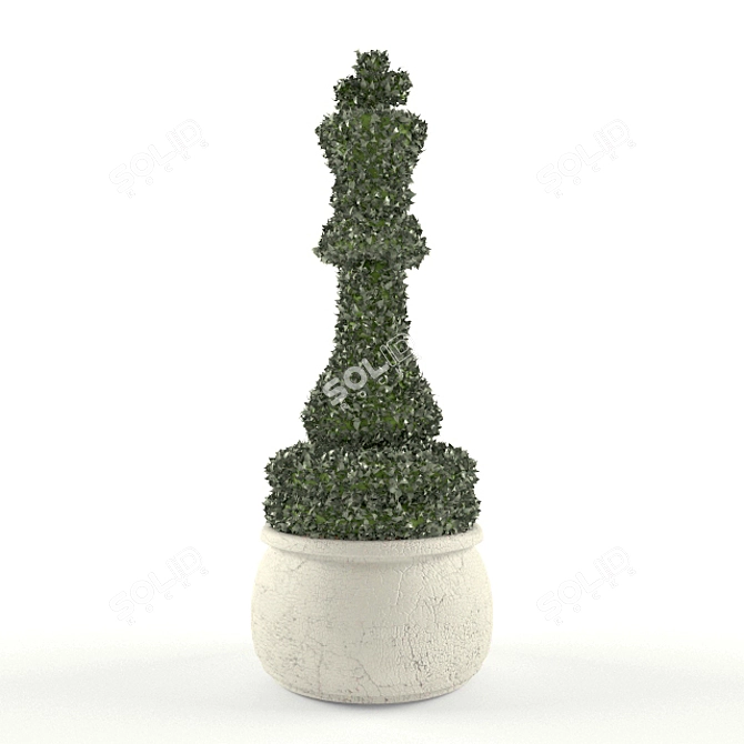 Chessboard Topiary 3D model image 1