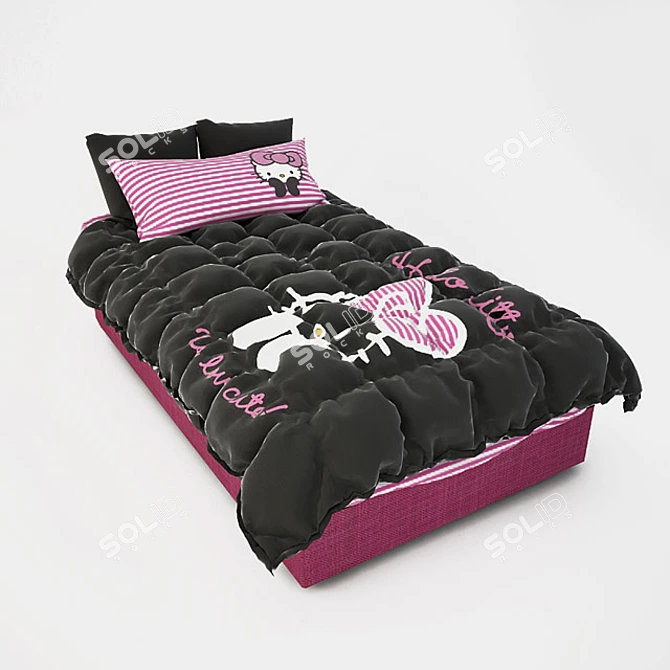Hello Kitty Baby Bedding 3D model image 1