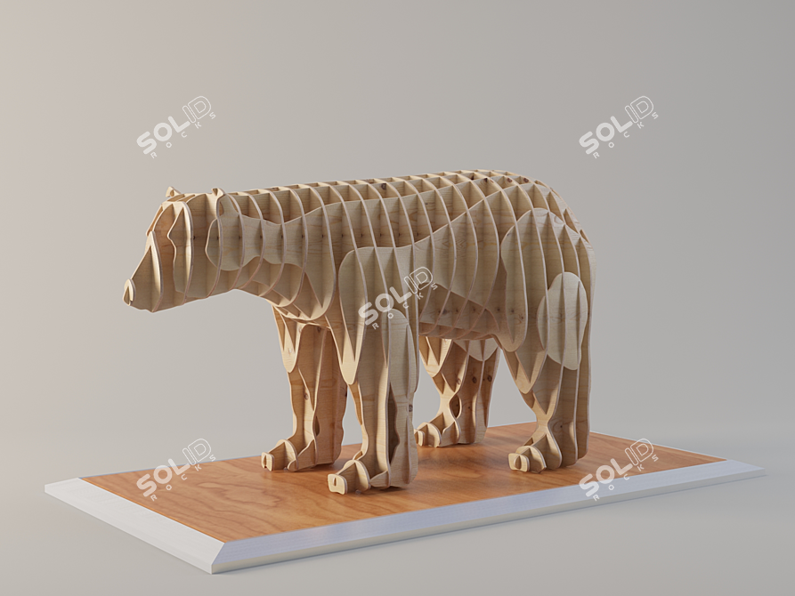 Parametric Bear Sculpture | 500x275x250 mm 3D model image 1