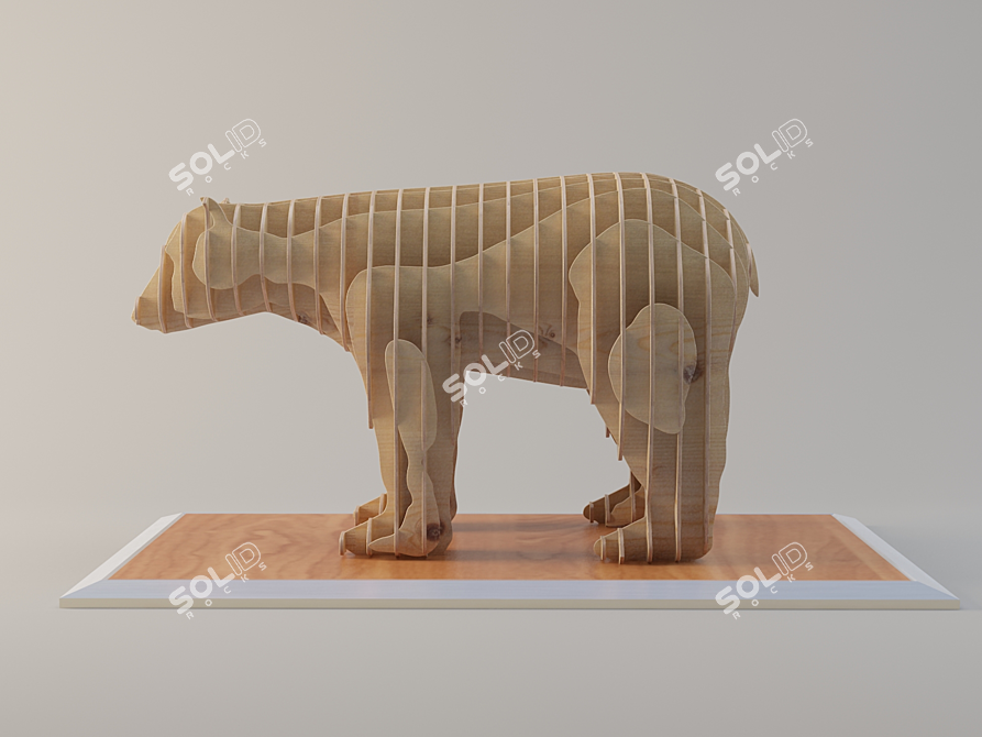 Parametric Bear Sculpture | 500x275x250 mm 3D model image 2