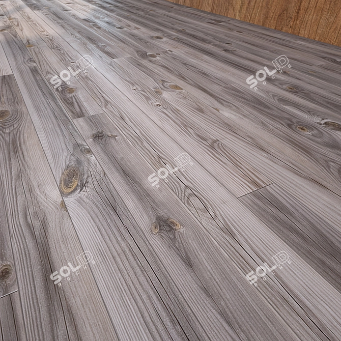  Spruce Wood Floorboard - 2000x100mm 3D model image 1