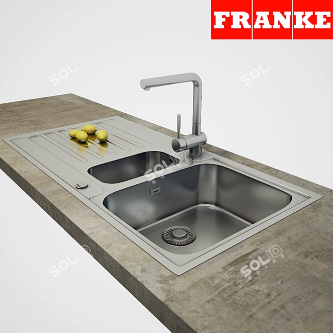 Franke Argos Stainless Steel Sink 3D model image 1