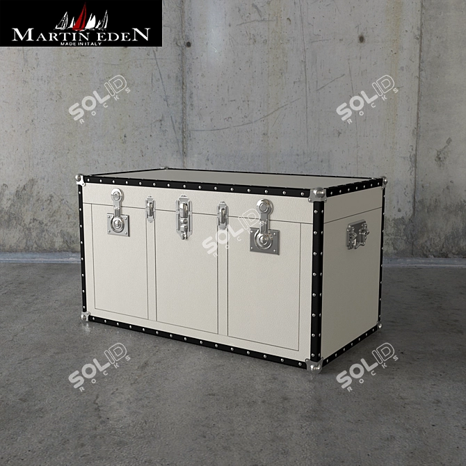 Vintage Oak Chest: Martin Eden 3D model image 1