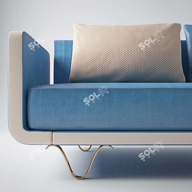 Eleganza 200: Stylish 3-Seater Sofa 3D model image 2