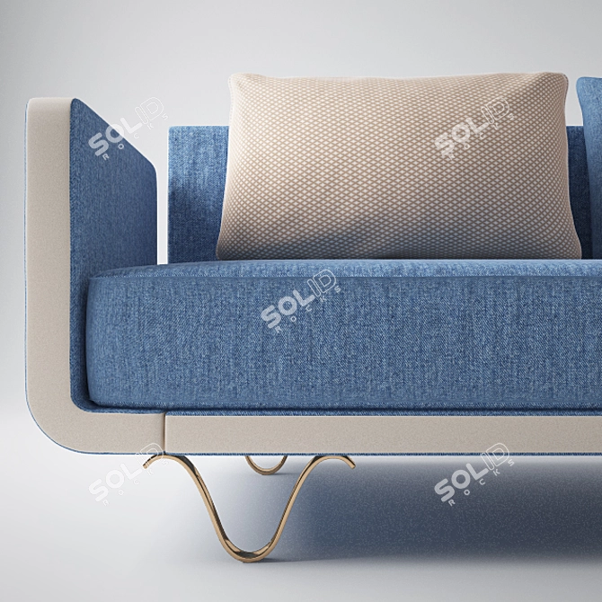 Eleganza 200: Stylish 3-Seater Sofa 3D model image 3