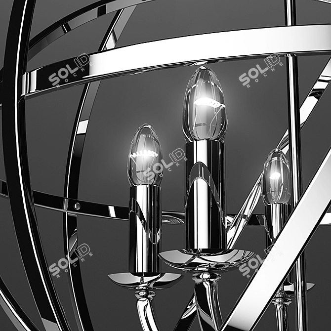 Zany FL2280/5 Chandelier: Unique Lighting Statement 3D model image 3