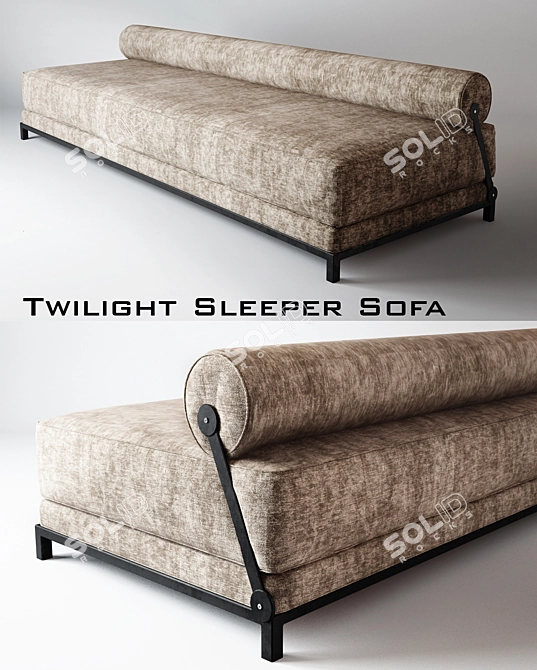 Twilight Sleeper Sofa - Designer Elegance 3D model image 1