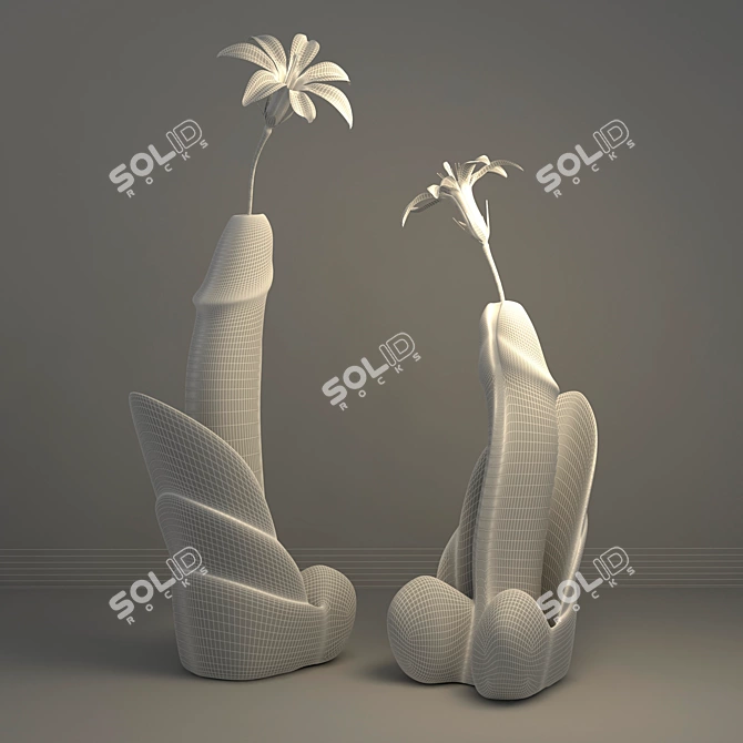 Title: Majestic Dragon Vases 3D model image 2