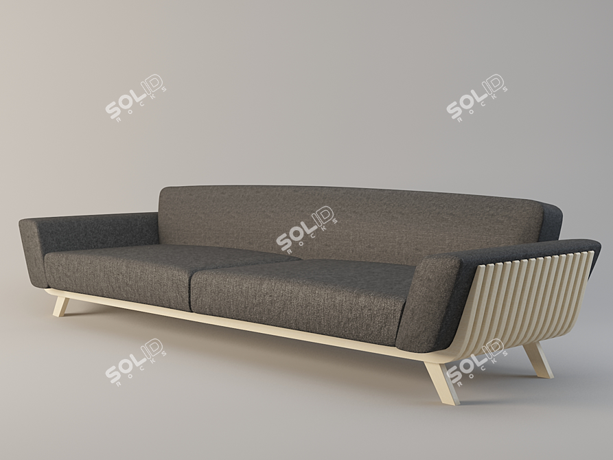 Hamper Sofa: Modern Style 3000х1000х770 3D model image 1