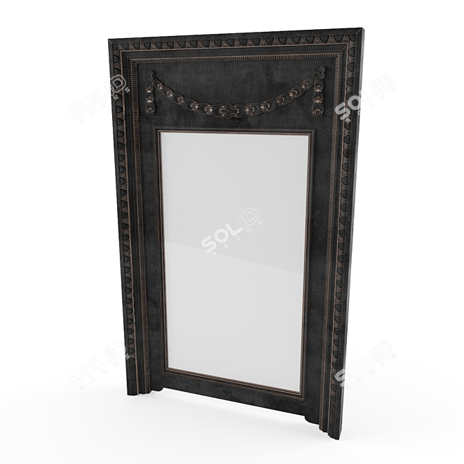 Neoclassical Laurel Mirror: Elegant and Timeless 3D model image 1