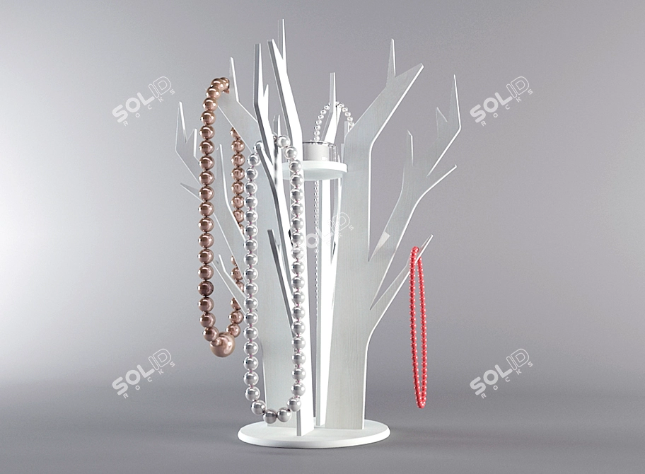 Title: Tree Candlestick with Jewelry Stand 3D model image 1