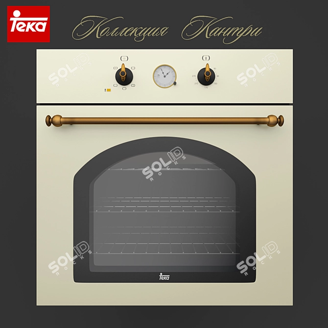 Teka "Country" Oven - Rustic Charm for Your Kitchen 3D model image 1