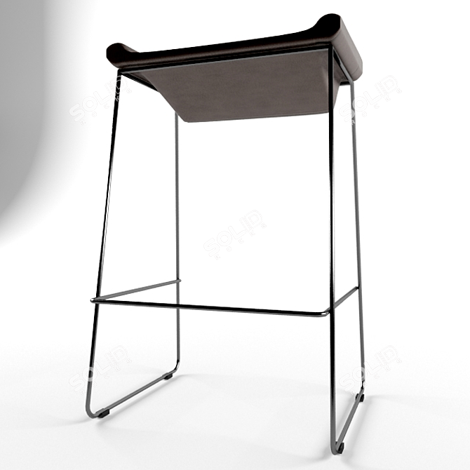 Contemporary Bar Stool: Late 3D model image 2