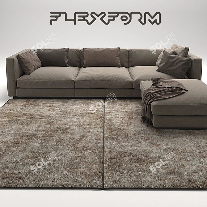 Flexform Pleasure: Endless Comfort & Style 3D model image 1