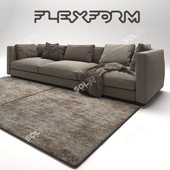 Luxurious Flexform Pleasure Collection 3D model image 1