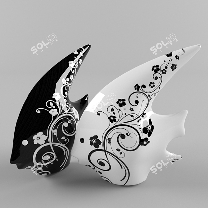 Oceanic Delights: Decorative Fish 3D model image 1