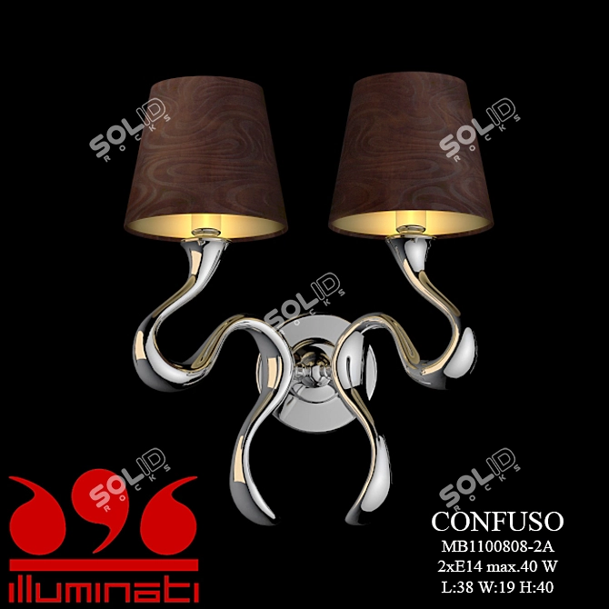Illuminati Confuso Chrome Hanging Lamp 3D model image 1