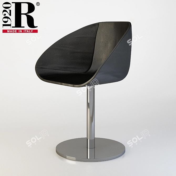 Minimalist Leather Chair: Riva1920 3D model image 1