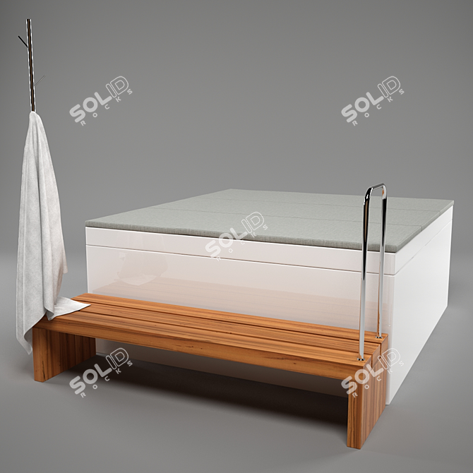 Duravit Blue Moon: Stylish Bath Tub 3D model image 2