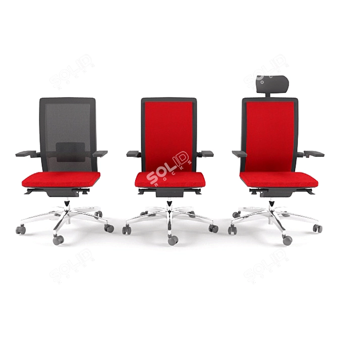 Sleek Office Chair Design 3D model image 1