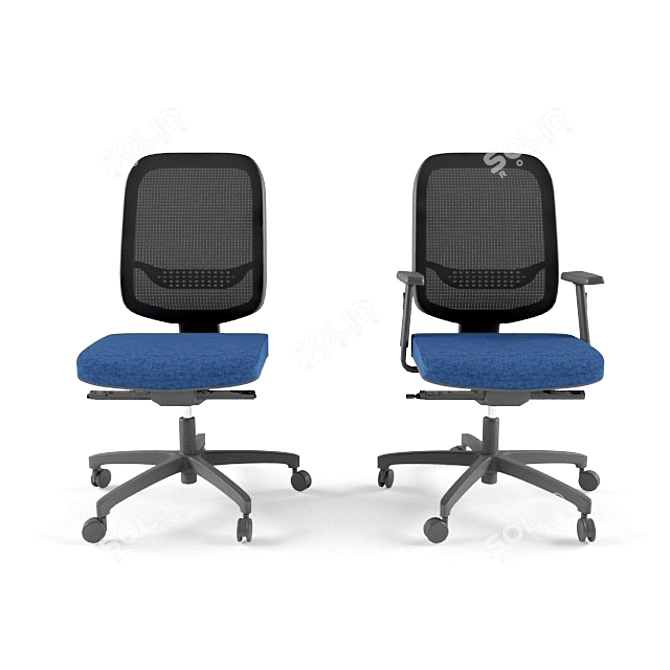 Sleek ErgoOffice Chair 3D model image 1