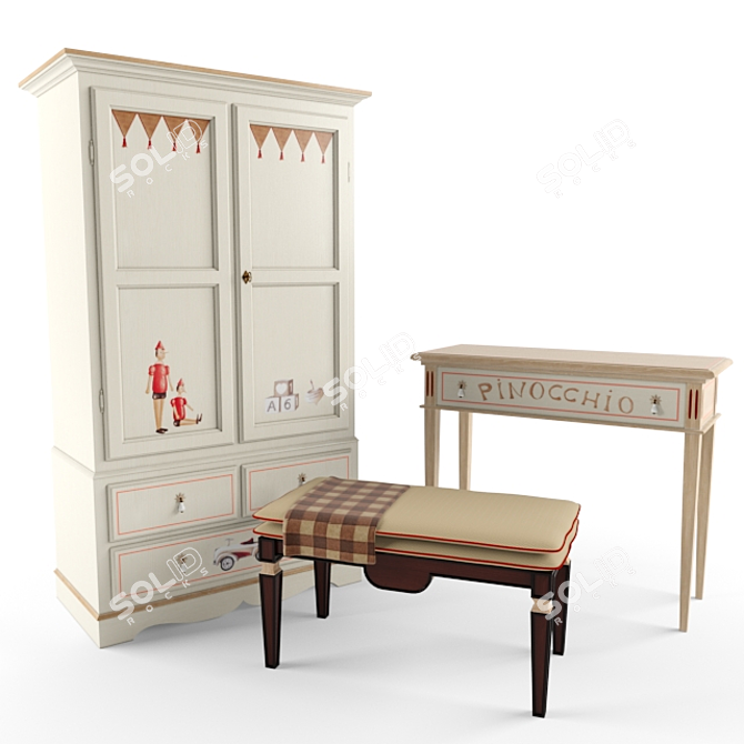 Elegant Vittorio Grifoni Furniture 3D model image 1