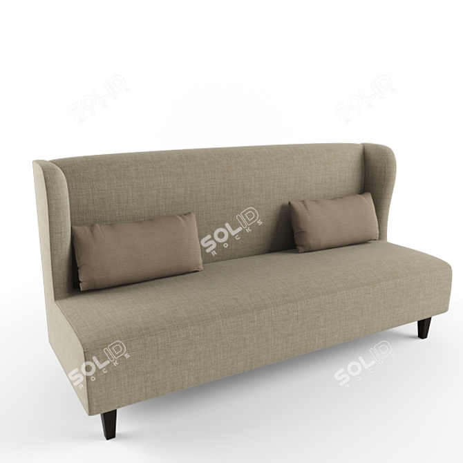 Brighton Rustic Vintage Console Table 3D model image 1