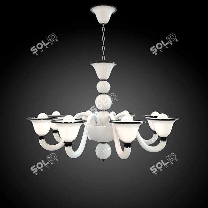 Elegant Voltolina Canaletto Chandelier 3D model image 1