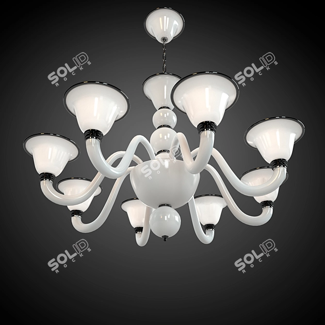 Elegant Voltolina Canaletto Chandelier 3D model image 2