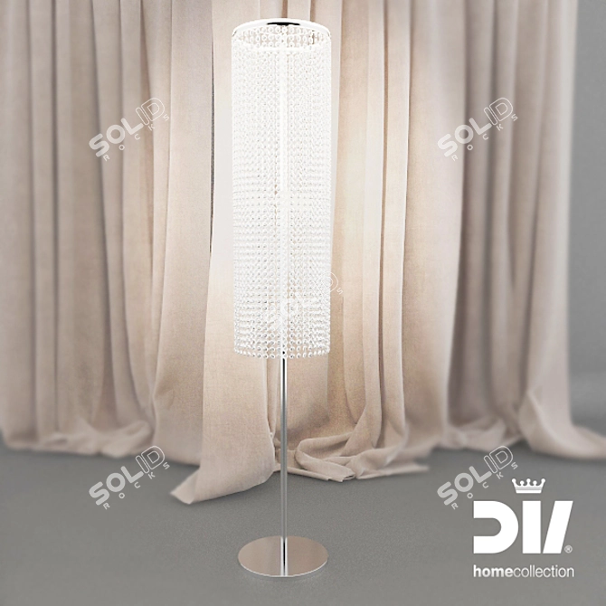 Sleek Alien Floor Lamp 3D model image 1