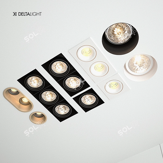 Delta Light Downlights: Versatile Lighting Solution 3D model image 1