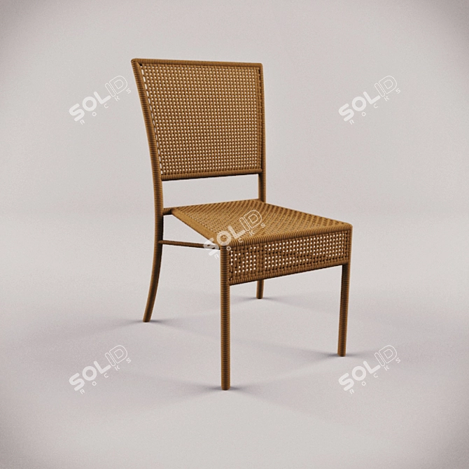 Woowen Chair: Modern Elegance for Your Space 3D model image 1