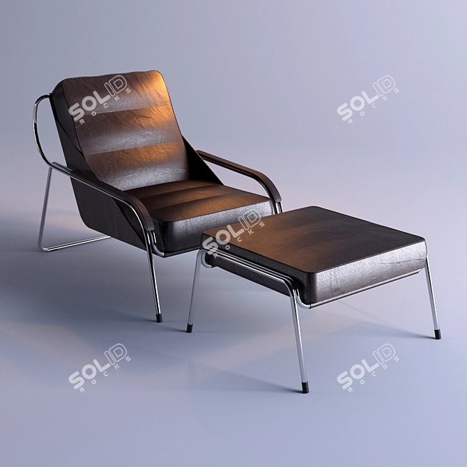 Zanotta Maggiolina Lounge Chair: Modern Comfort in Style 3D model image 1
