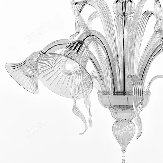 Luxurious Lineatre Strass Art Chandelier 3D model image 2