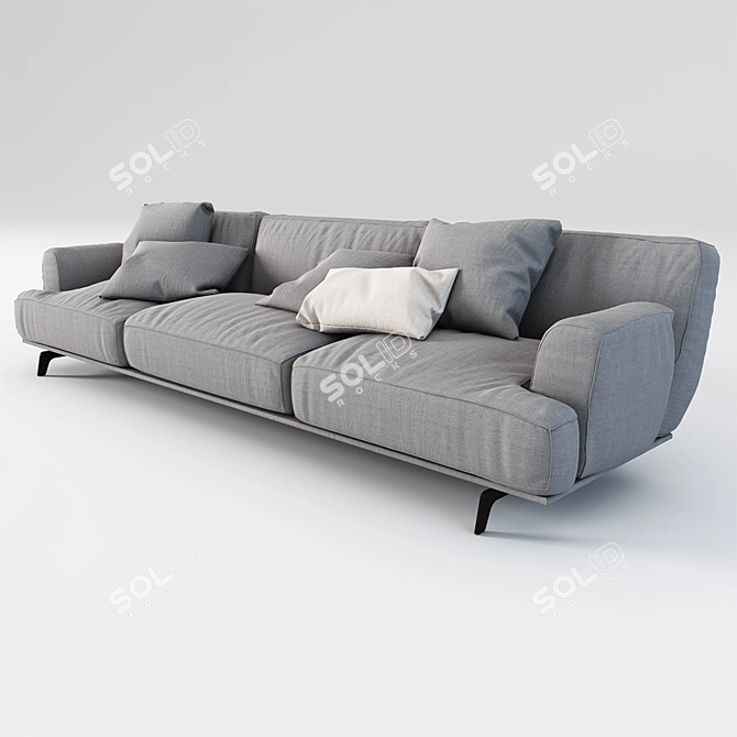 Poliform Tribeca Sofa: Elegant and Versatile 3D model image 2