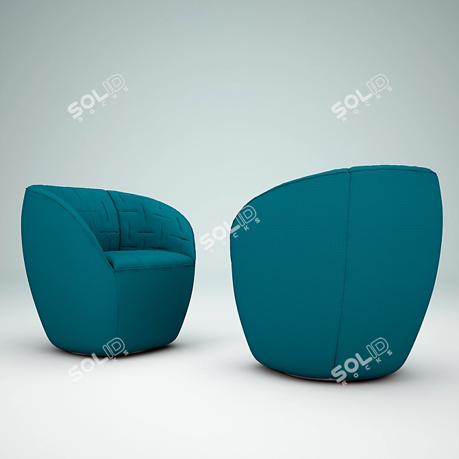 Expressive Elegance: Ditre Armchair 3D model image 3