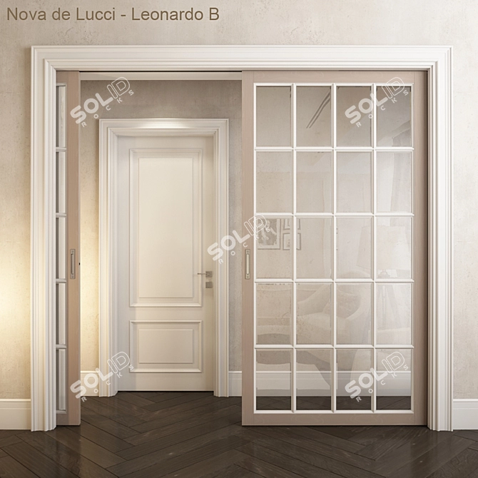 Elegant Nova De Lucci Doors 3D model image 1