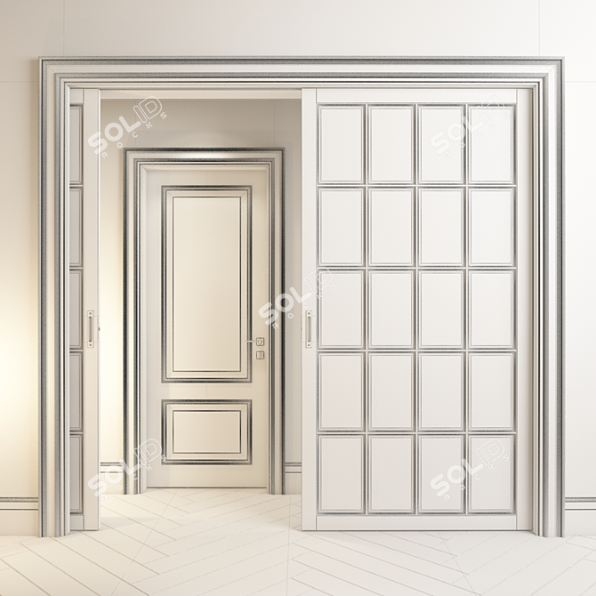 Elegant Nova De Lucci Doors 3D model image 3