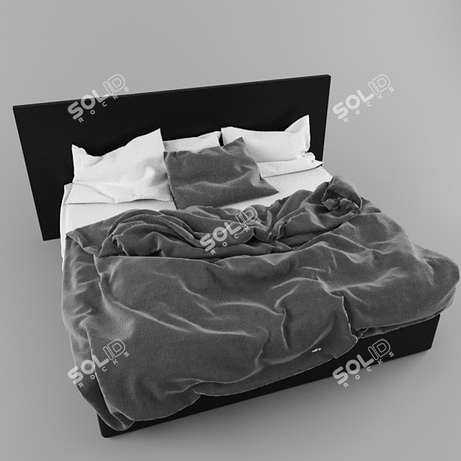 Luxury Bedclothes Set, 2000x2000 3D model image 1