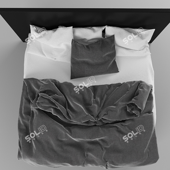 Luxury Bedclothes Set, 2000x2000 3D model image 3