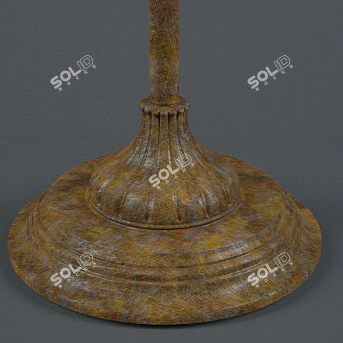 WUNDERLICHT Autumn Garden: Floral Metal and Glass Floor Lamp 3D model image 3