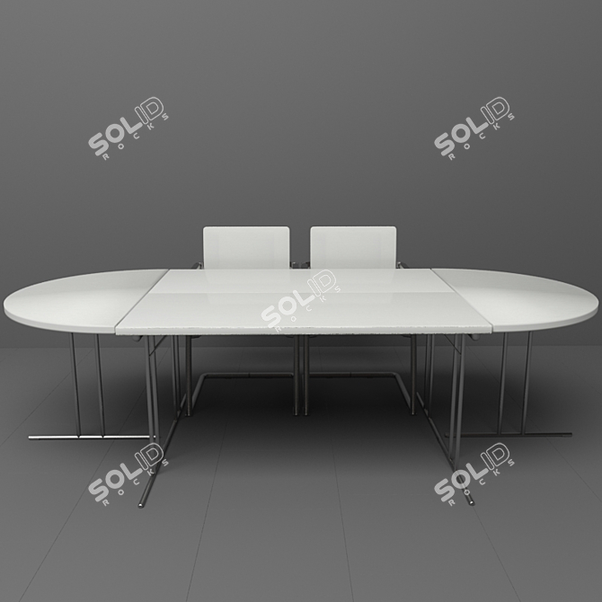 Elegant Office Furniture Set 3D model image 3