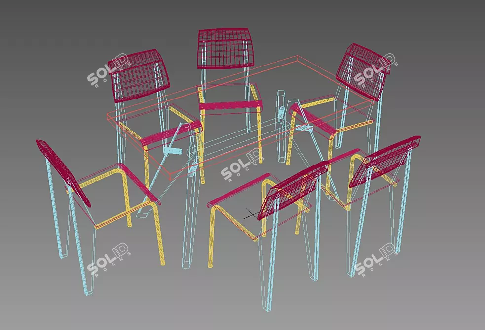 Elegant Table Set 3D model image 3